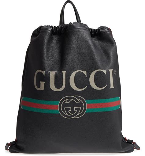 gucci logo drawstring backpack|Gucci backpack nordstrom.